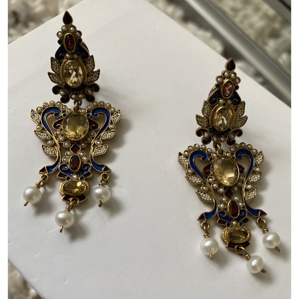 Vintage PERCOSSI PAPI Gold Plated 925 Sterling Silver Earrings